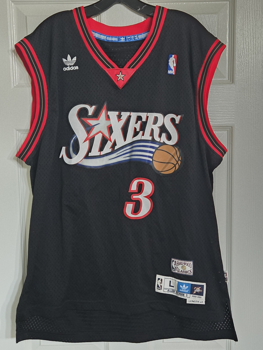 Allen Iverson Philadelphia 76ers The Answer Men's Adidas Jersey Large RARE
